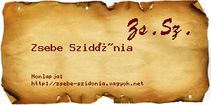 Zsebe Szidónia névjegykártya